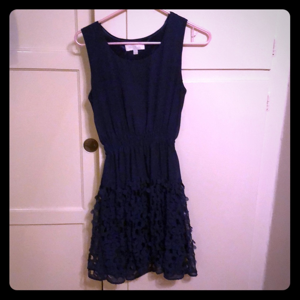 Beautiful navy toole dress, barely worn!
